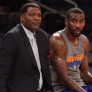 Larry Johnson (left) with New York Knicks forward Amar'e Stoudemire.