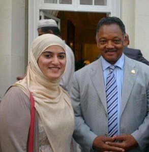 Rimla Akhtar with the Rev. Jesse Jackson in 2013.