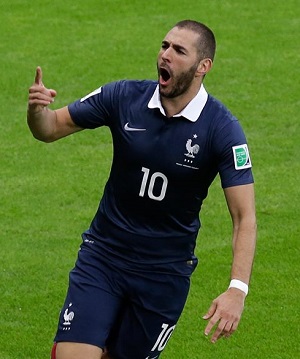 Benzema scored 3 goals in the 2014 World Cup.