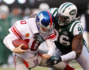 Muhammad Wilkerson sacks Eli Manning