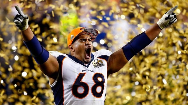 Denver Broncos left tackle Ryan Harris