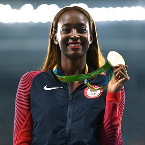 Dalilah Muhammad won gold in her Olympic debut.